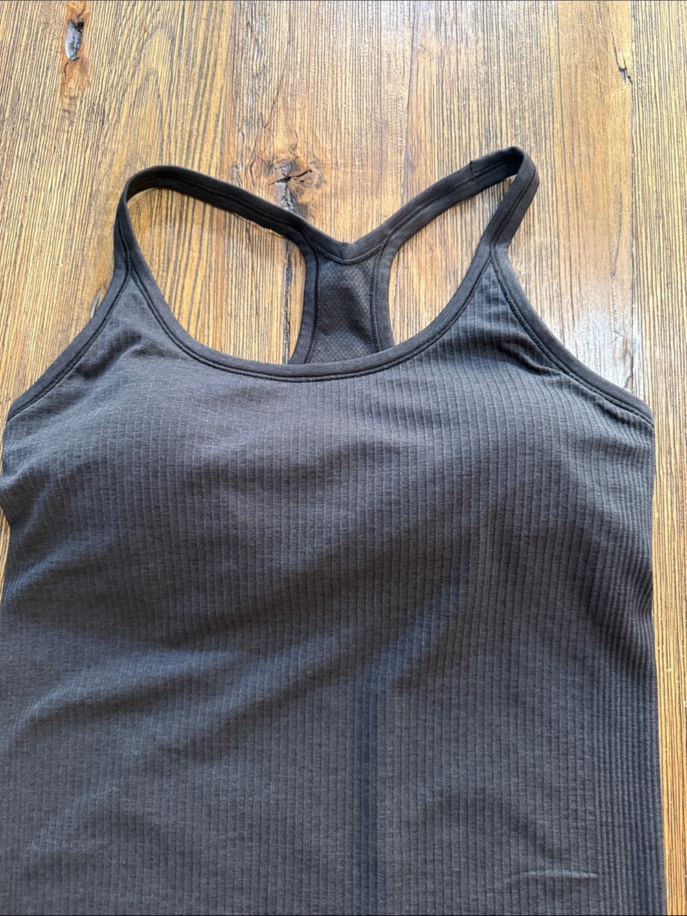 Black Racerback Tank Top - Women's Ribbed Tank - Picture 3 of 5